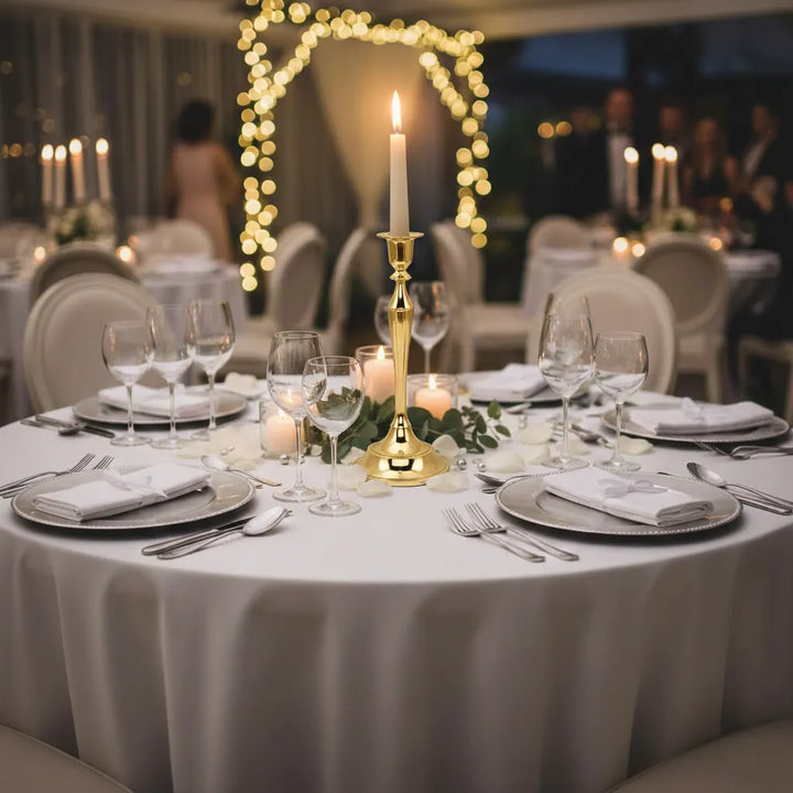 Bougeoir Rétro Doré Décoratif