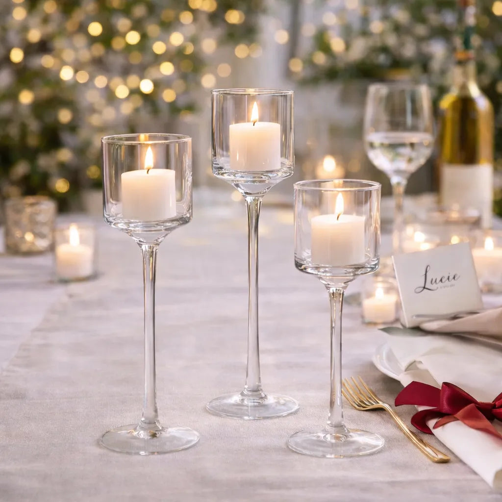 Bougeoir en Verre Mariage