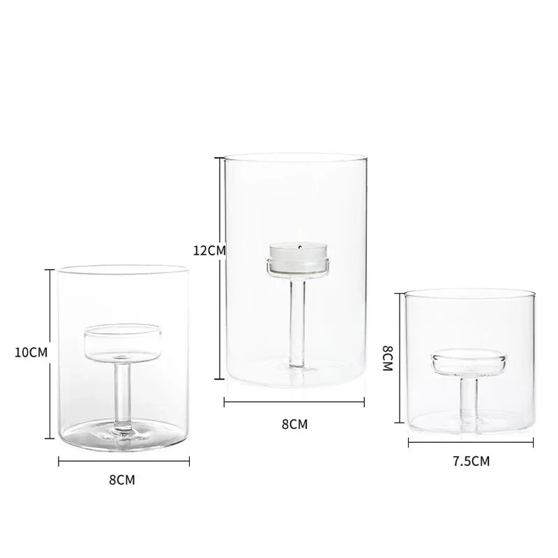 Bougeoir en Verre Noël Minimaliste Uniques