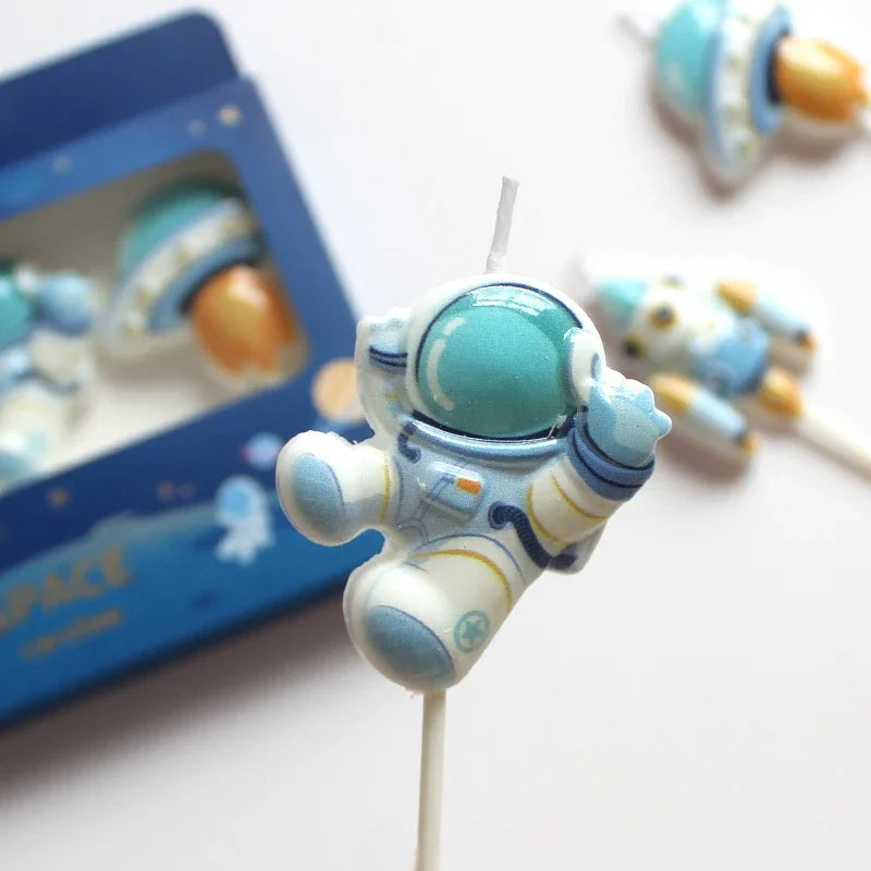 Bougie Anniversaire Astronaute Compacte
