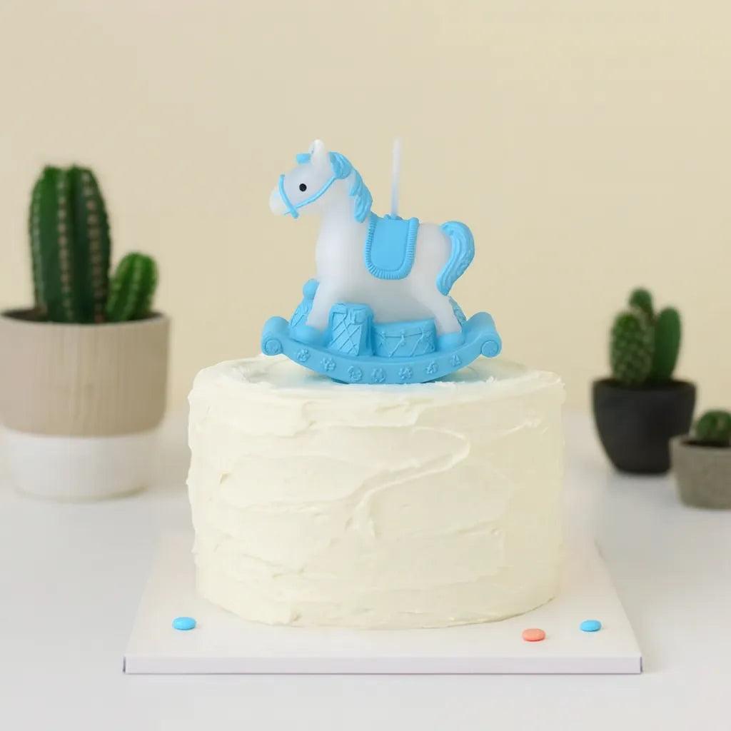 Bougie Anniversaire Cheval Bleue