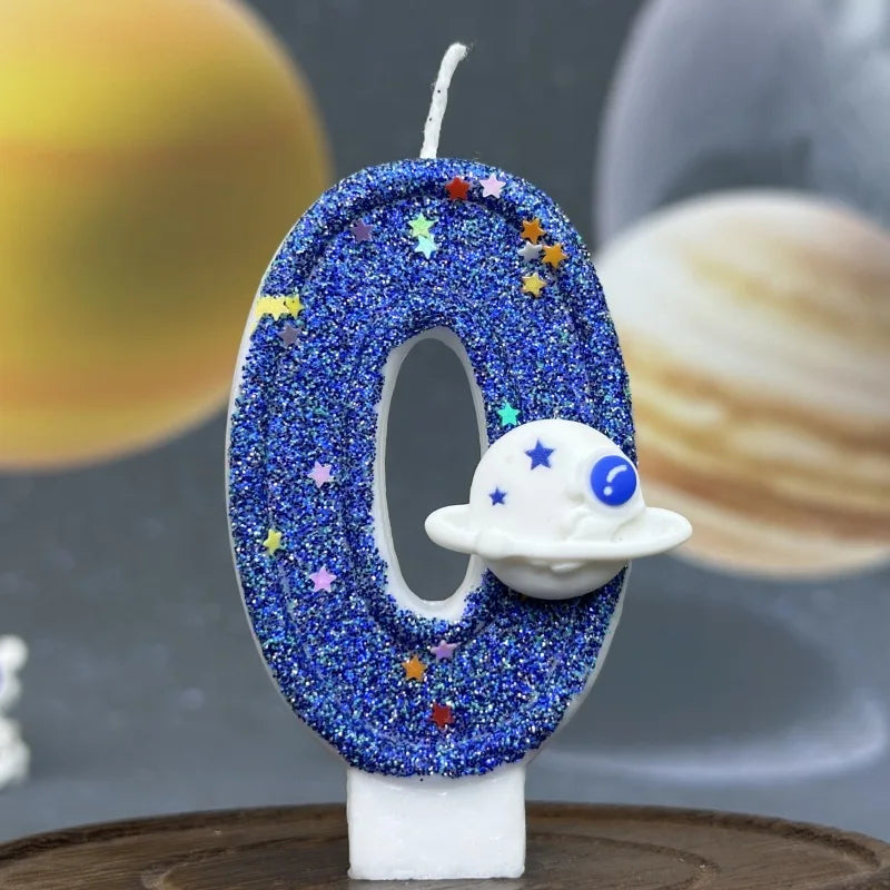 Bougie Anniversaire Chiffre 0 Spatial