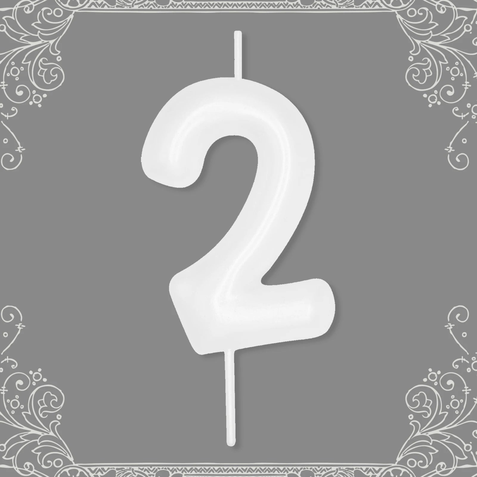 Bougie Anniversaire Chiffre Blanc