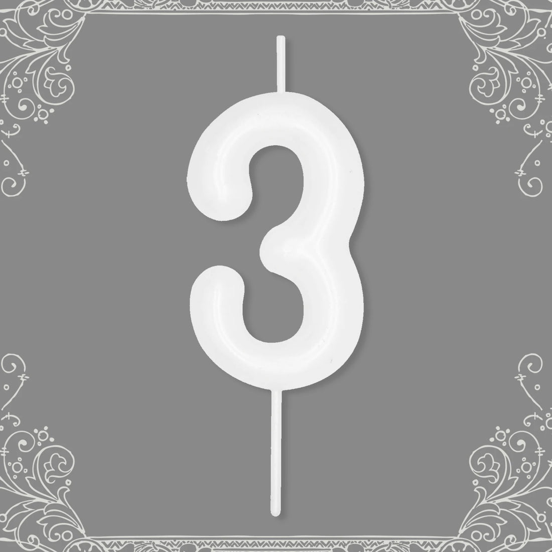 Bougie Anniversaire Chiffre Blanc