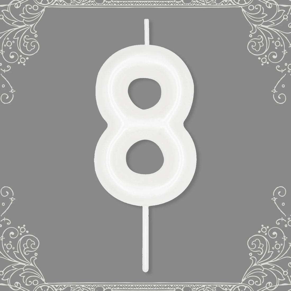 Bougie Anniversaire Chiffre Blanc