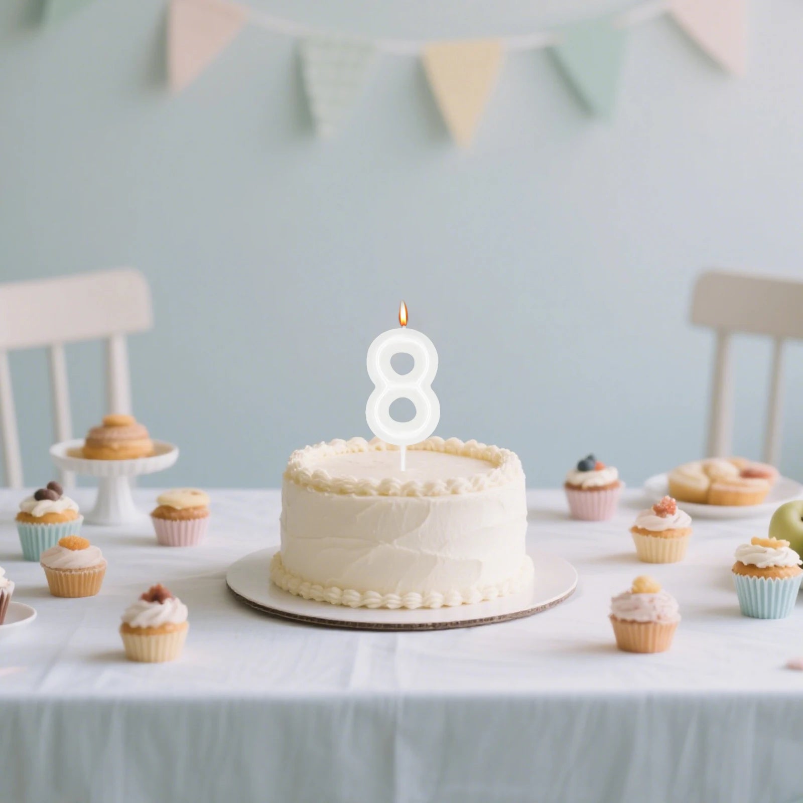 Bougie Anniversaire Chiffre Blanc