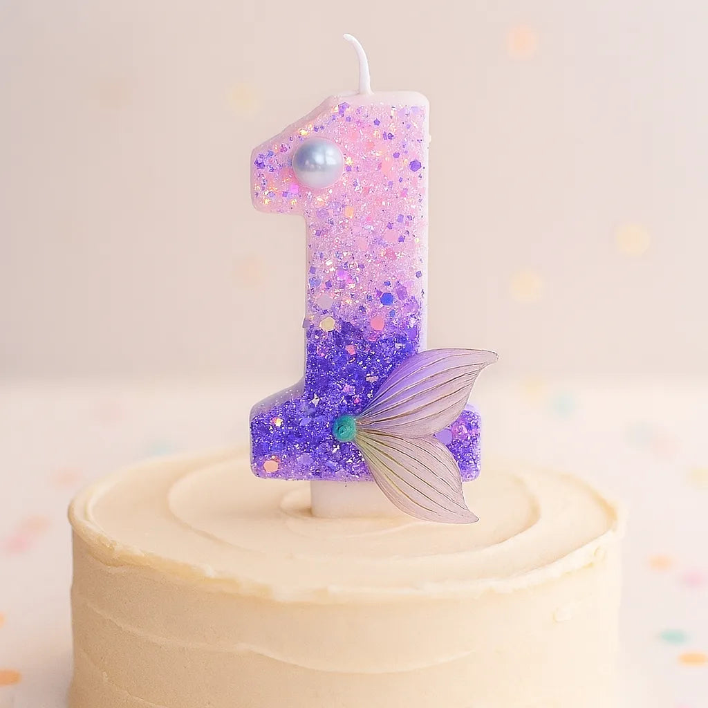 Bougie Anniversaire Chiffre Queue de Sirène