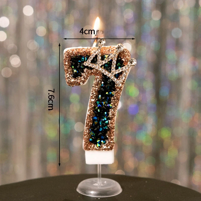 Bougie Anniversaire Noire Couronne