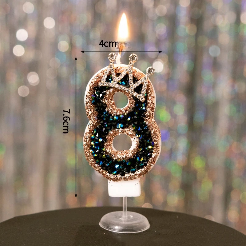 Bougie Anniversaire Noire Couronne