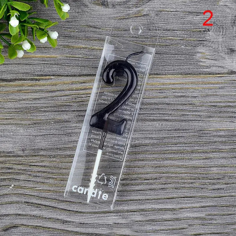 Bougie Anniversaire Noire Epurée Deux