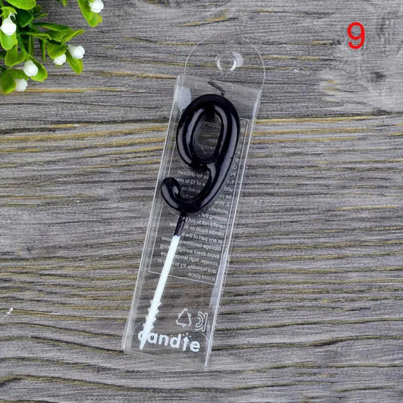 Bougie Anniversaire Noire Epurée Neuf