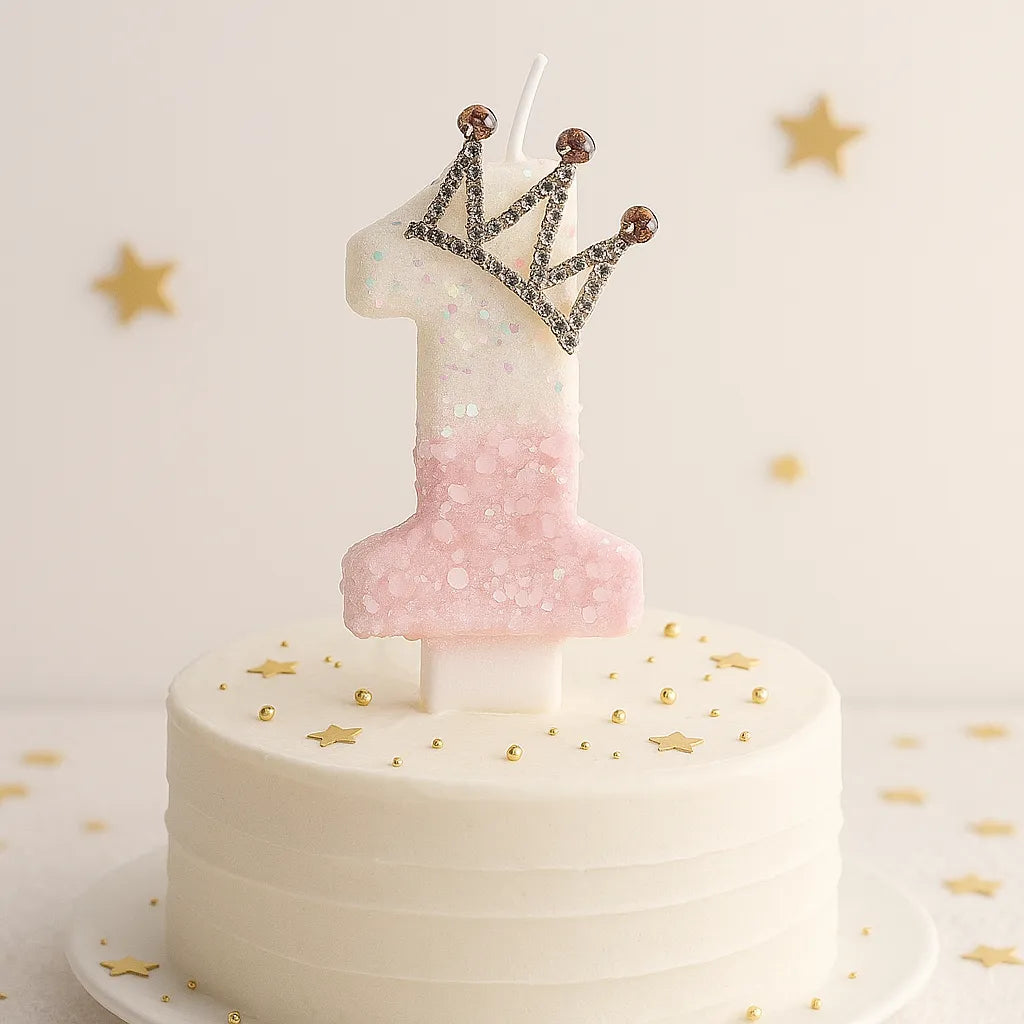 Bougie Anniversaire Rose Couronne