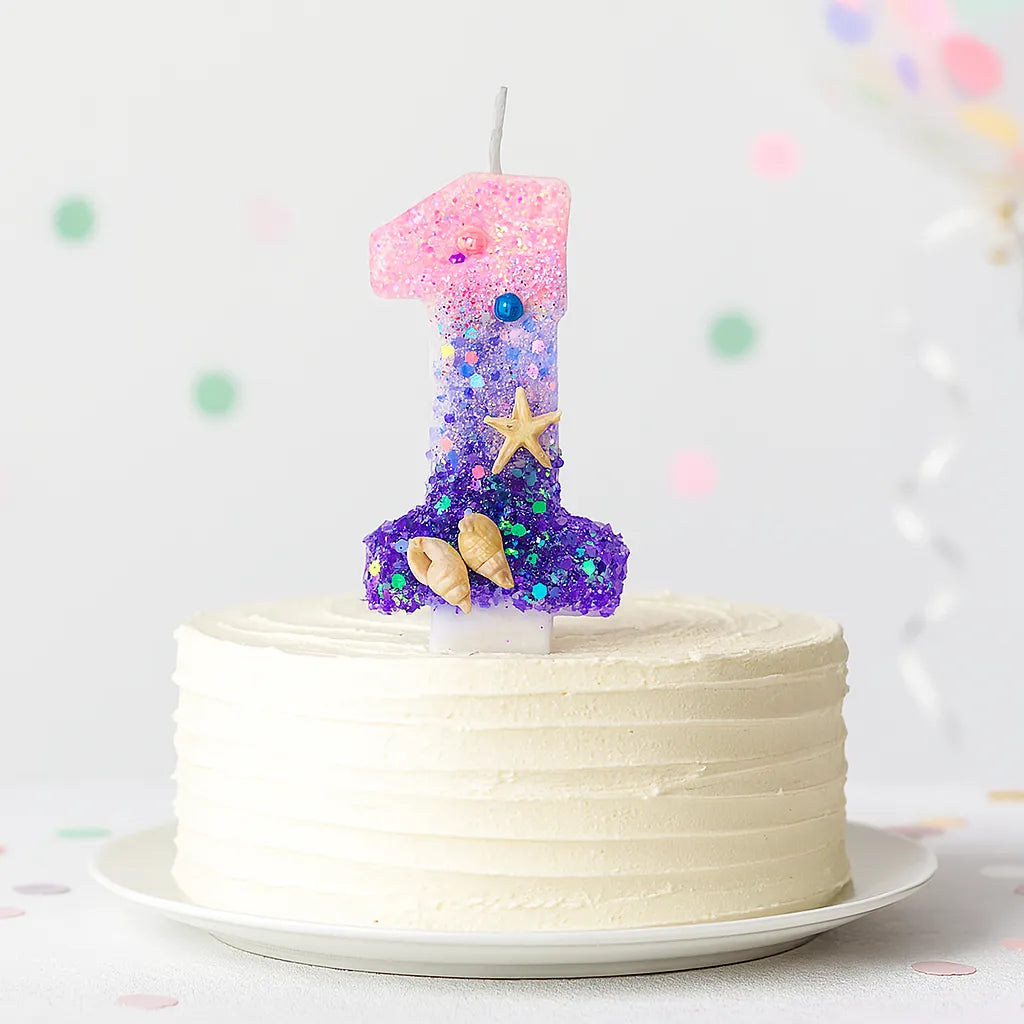 Bougie Anniversaire Rose Violet Design