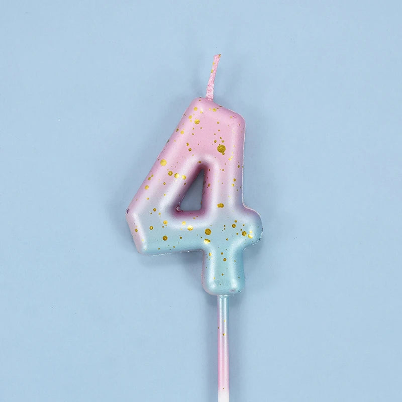 Bougie Anniversaire Rose et Bleu Pastel