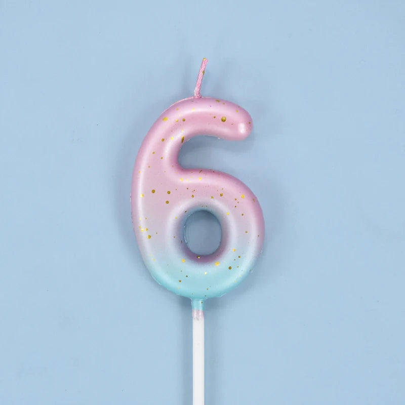 Bougie Anniversaire Rose et Bleu Pastel