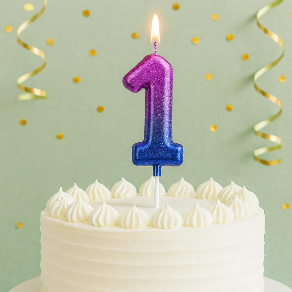 Bougie Anniversaire Rose et Violet