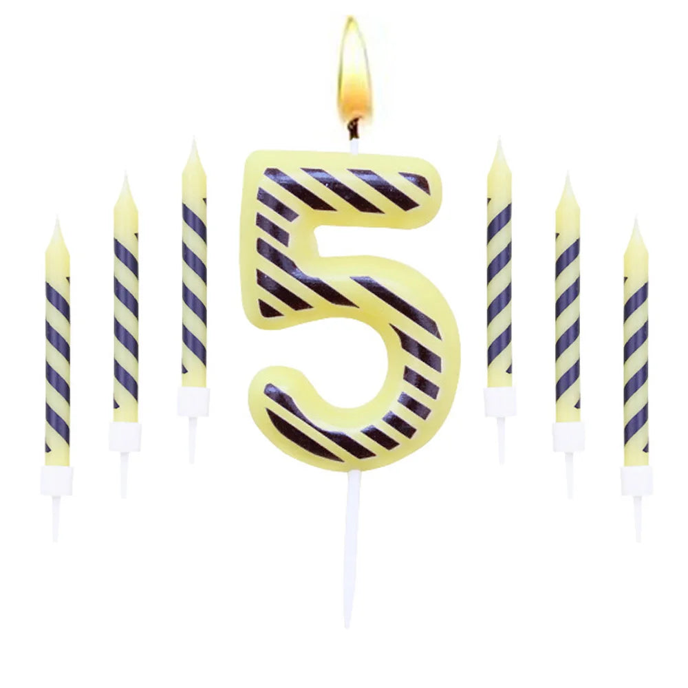 Bougie Anniversaire Thème Construction Cinq