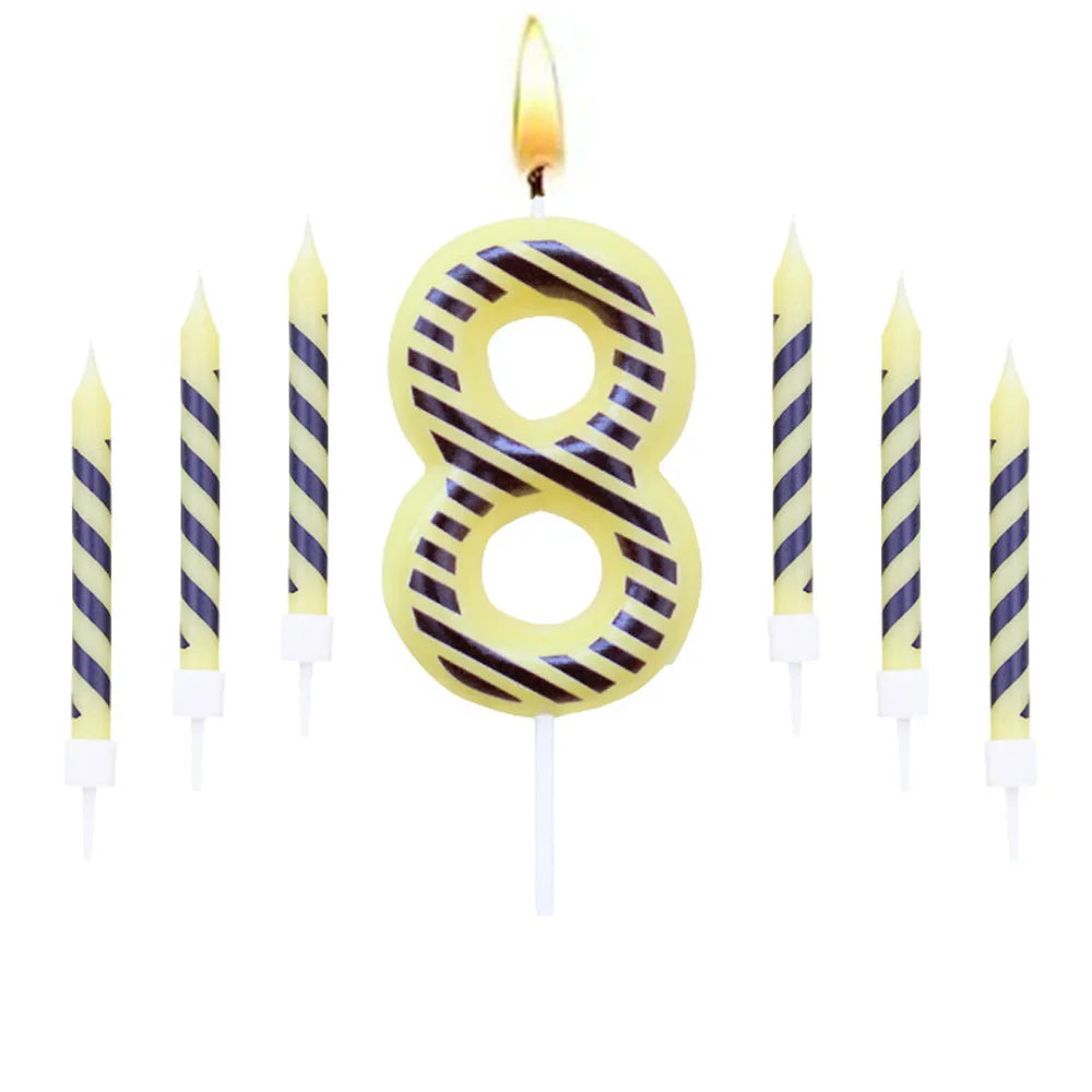 Bougie Anniversaire Thème Construction Huit