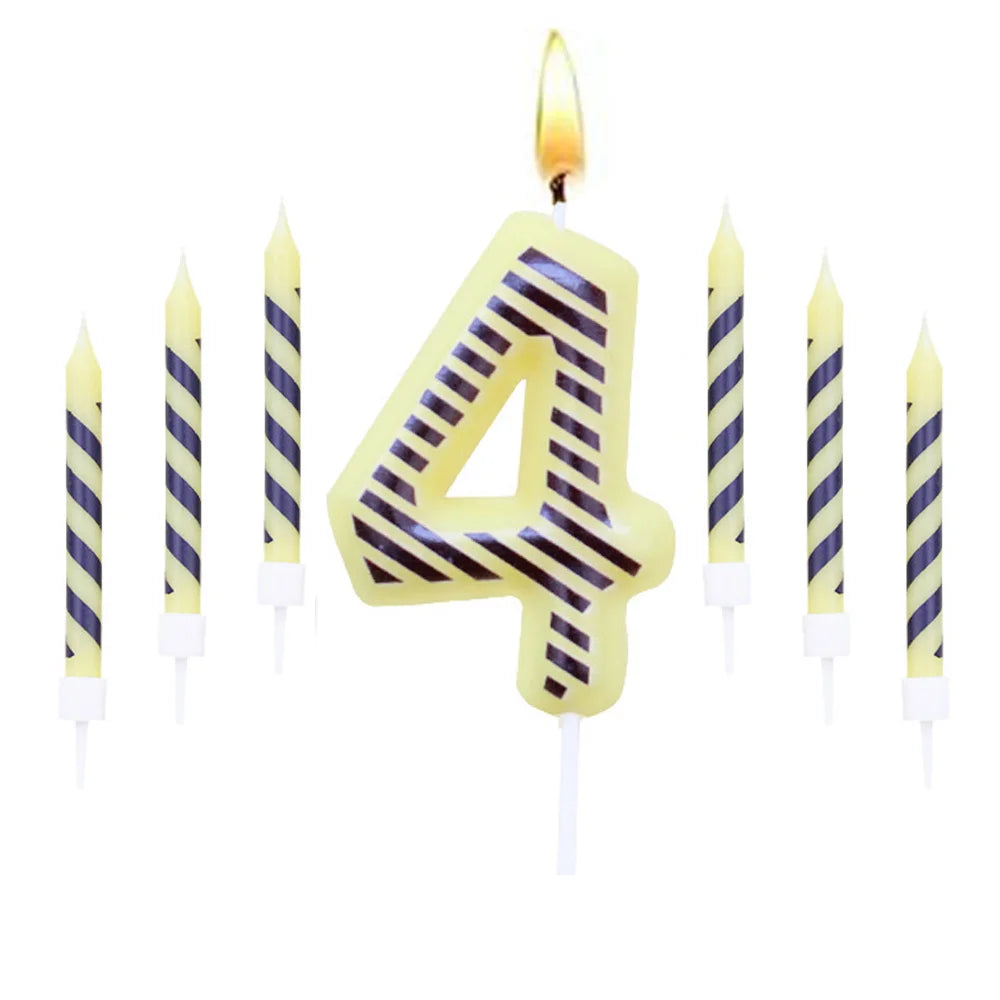 Bougie Anniversaire Thème Construction Quatre