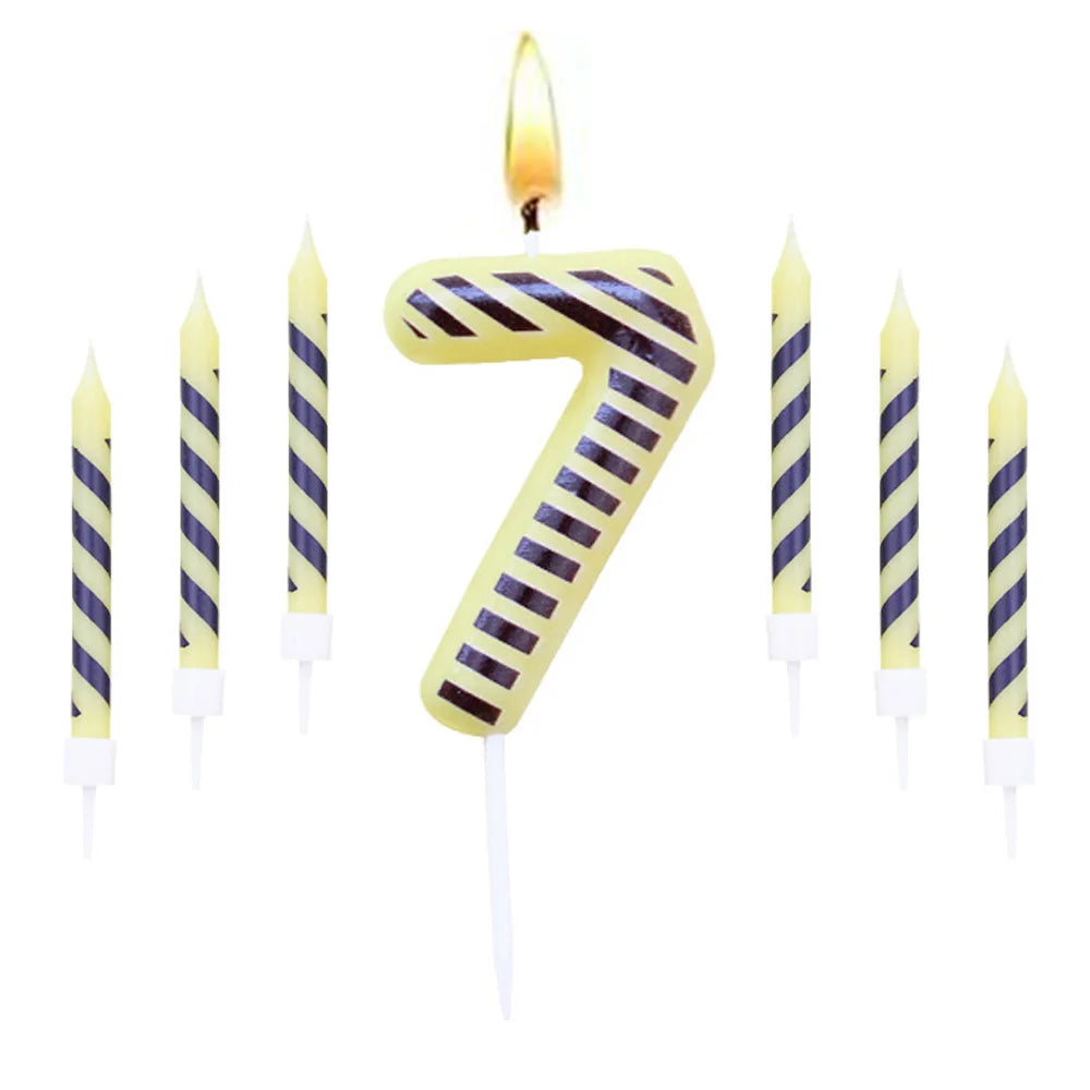 Bougie Anniversaire Thème Construction Sept