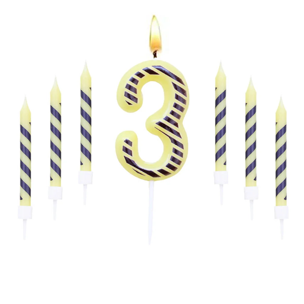 Bougie Anniversaire Thème Construction Trois
