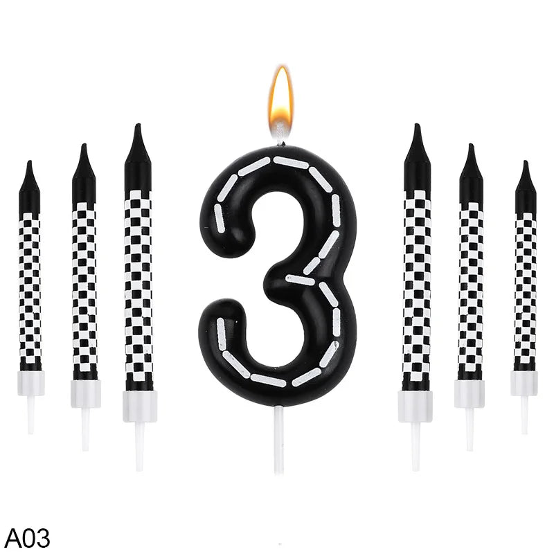 Bougie Anniversaire Thème Course