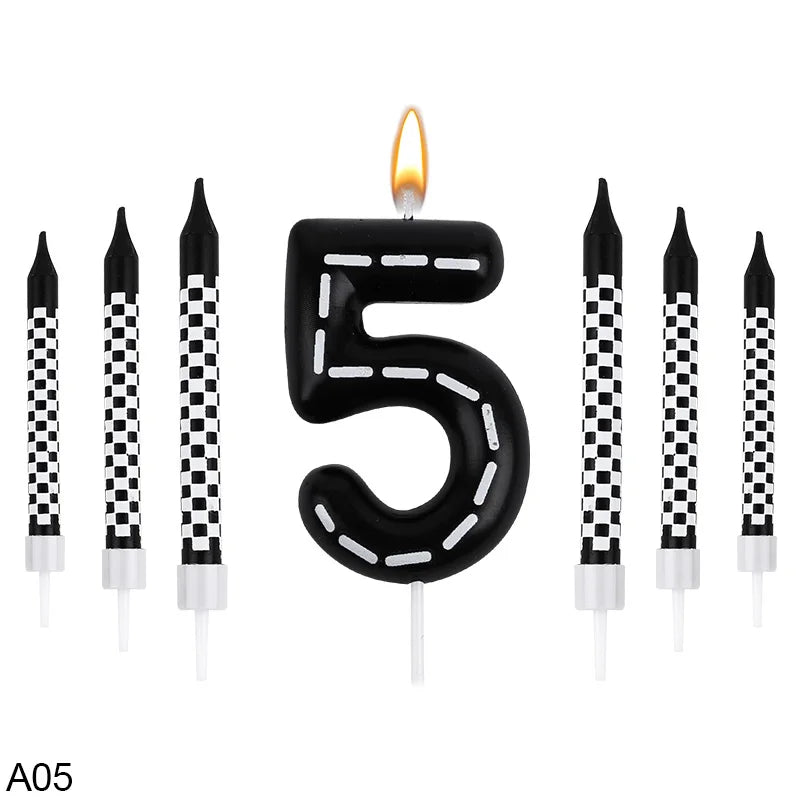 Bougie Anniversaire Thème Course