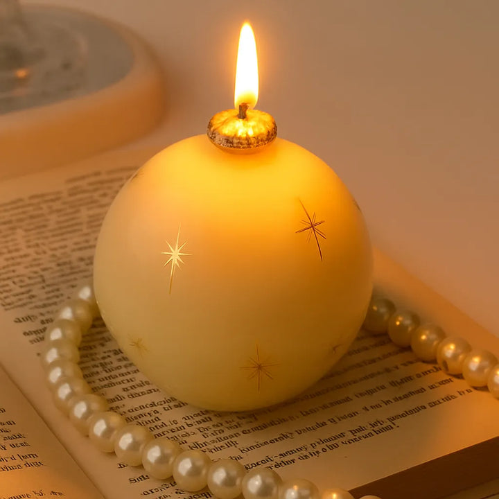 Bougie Boule de Noël Blanche