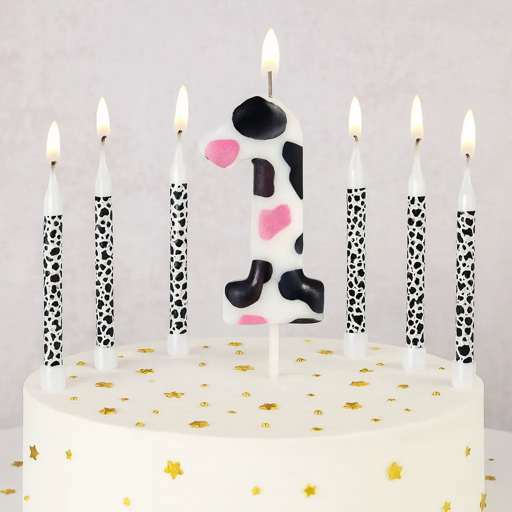 Bougie Chiffre Motif Vache