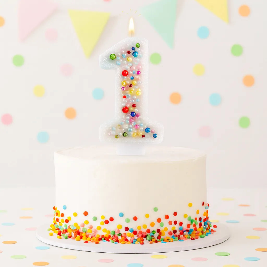 Bougie Chiffre à Perle Colorées