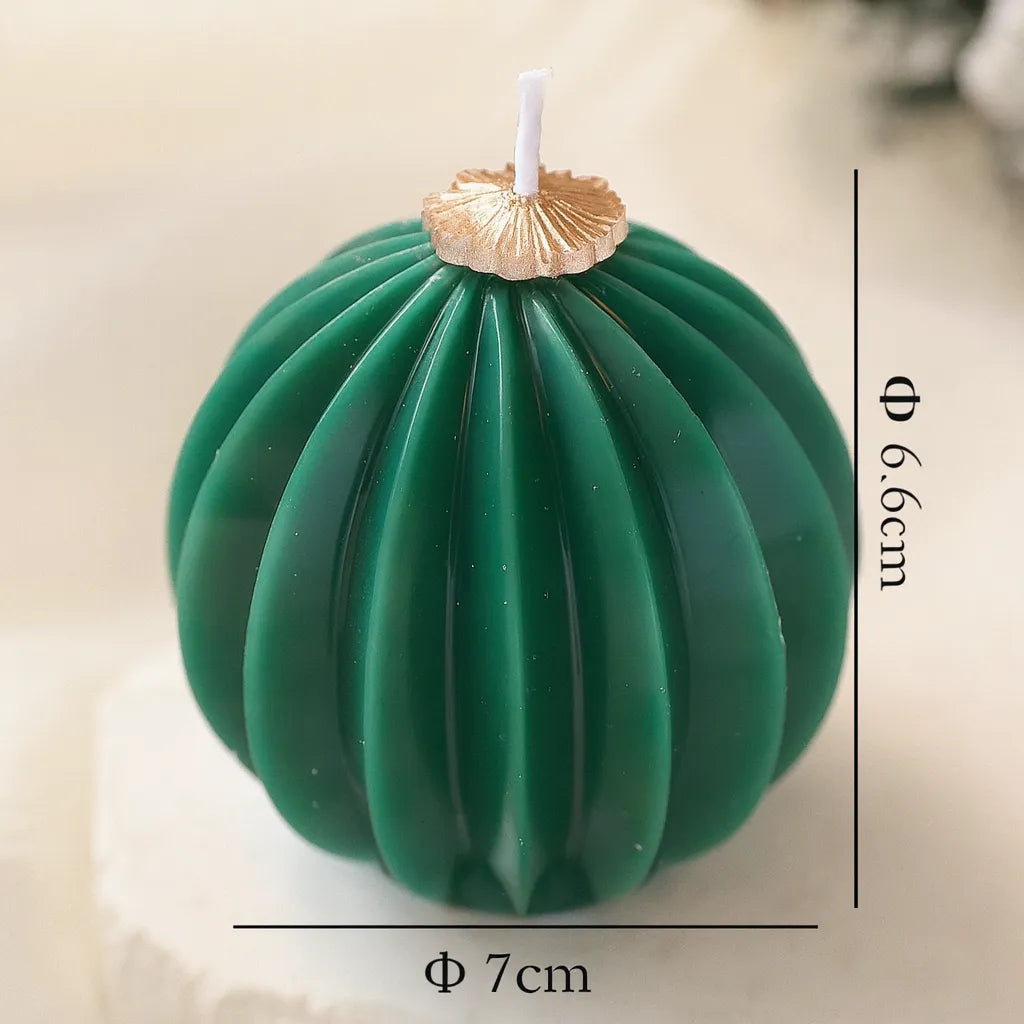 Bougie Décorative Boule de Noël Verte Unique