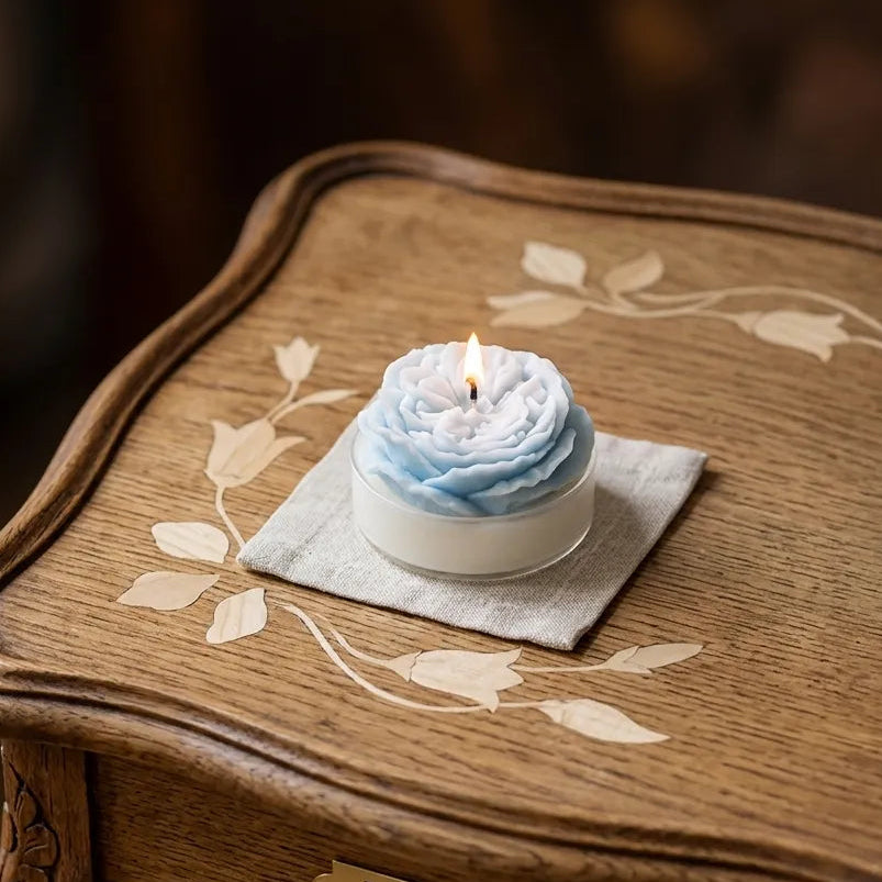 Bougie Fleur Bleue Moderne