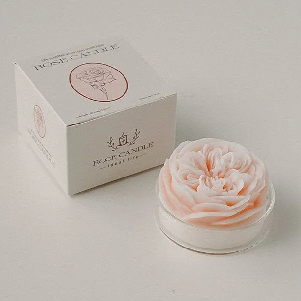 Bougie Fleur Rose Clair