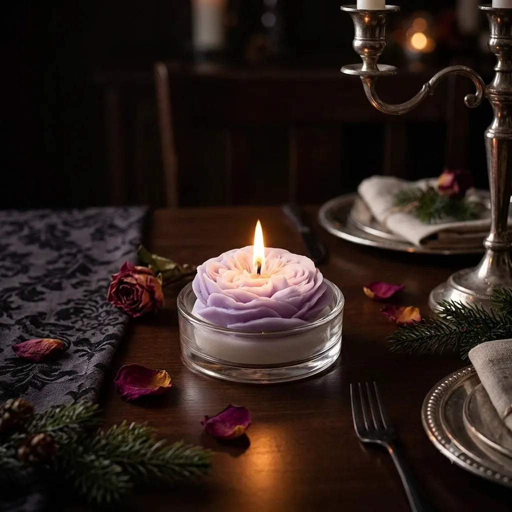 Bougie Fleur Violette Chic