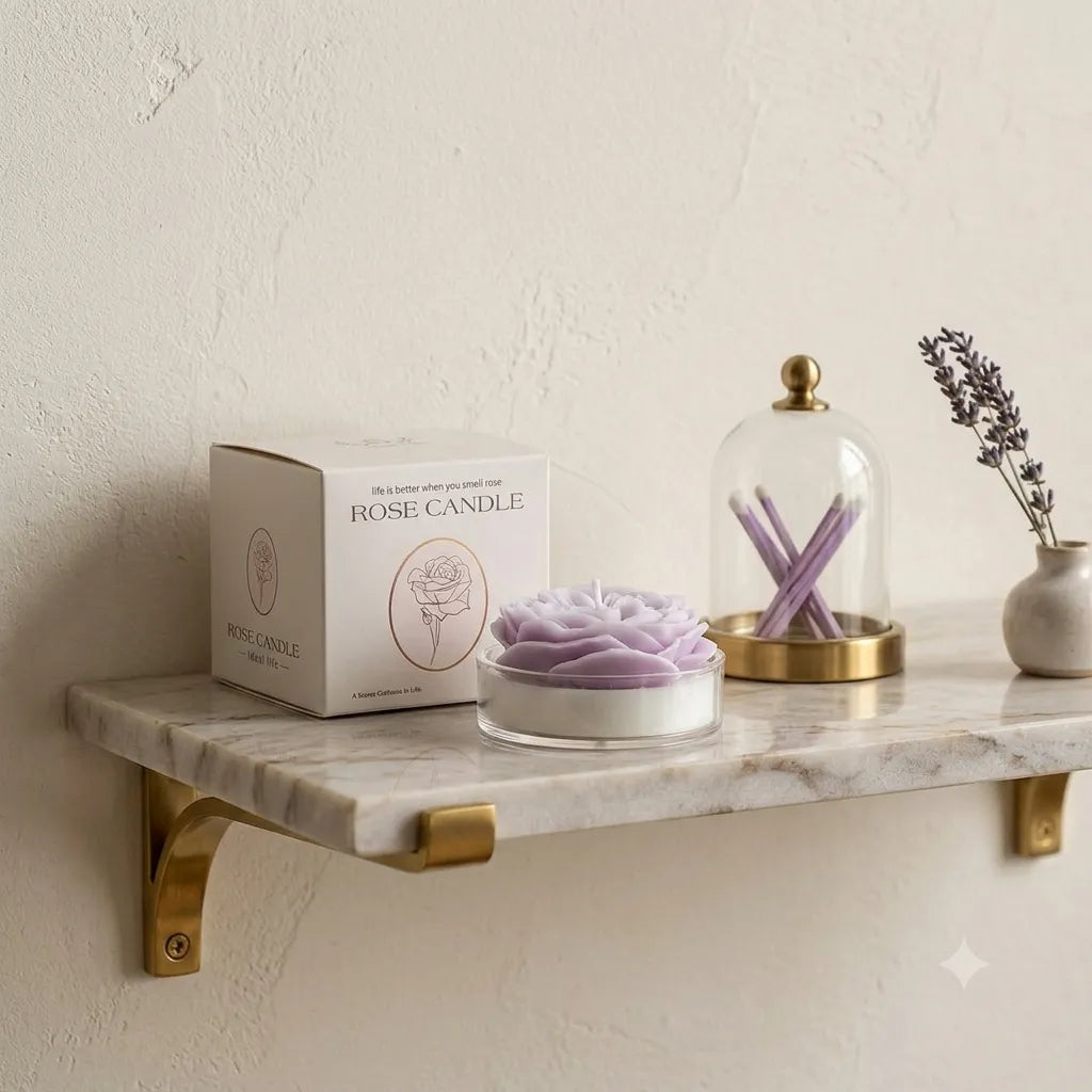 Bougie Fleur Violette Raffinée