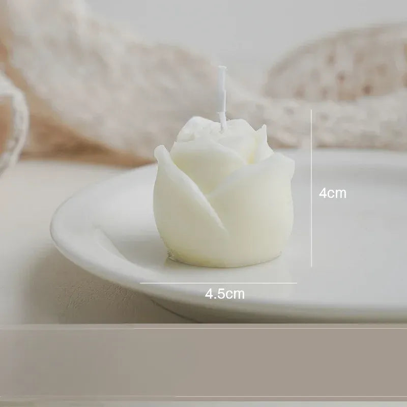 Bougie Fleur de Rose Blanche 2