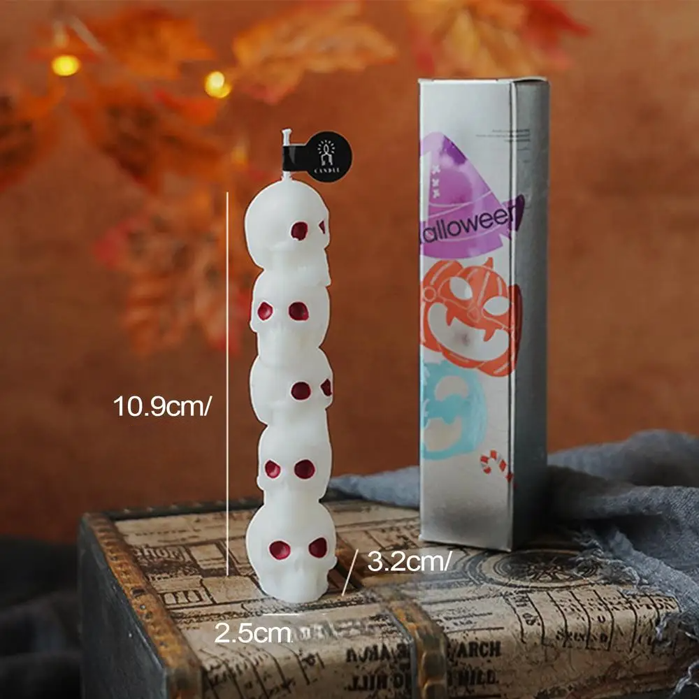 Bougie Halloween Crânes Taille