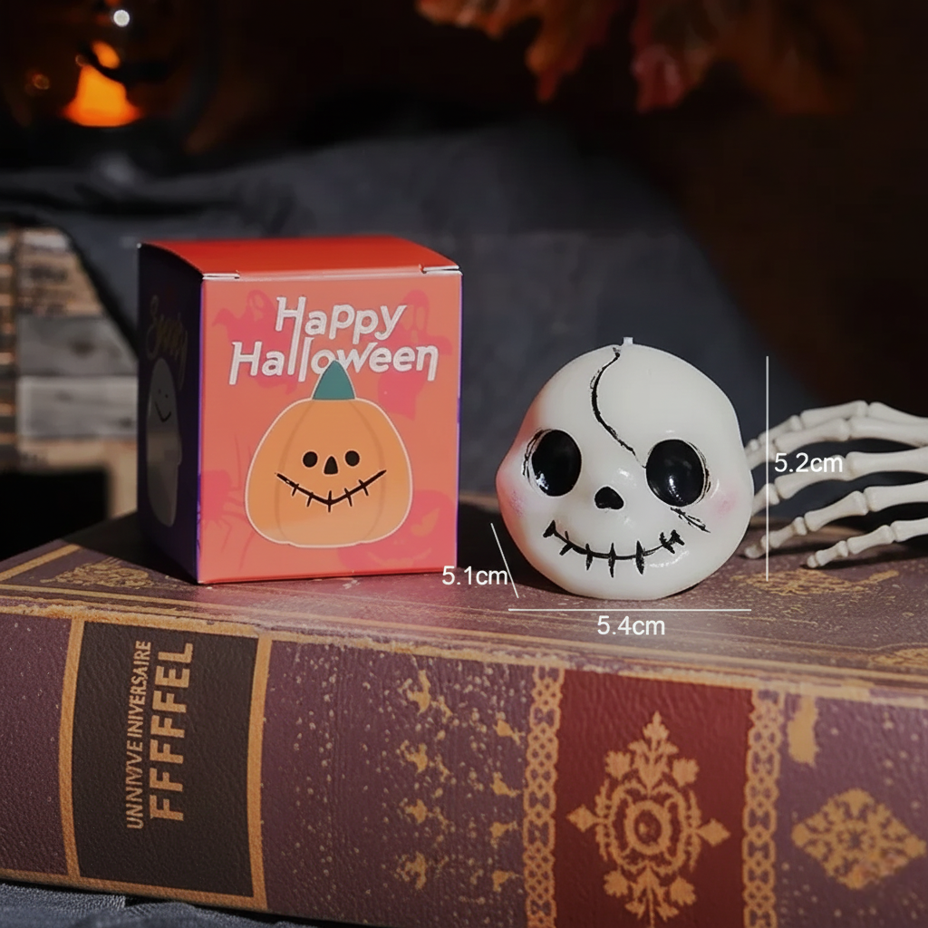 Bougie Halloween Décorative Crâne