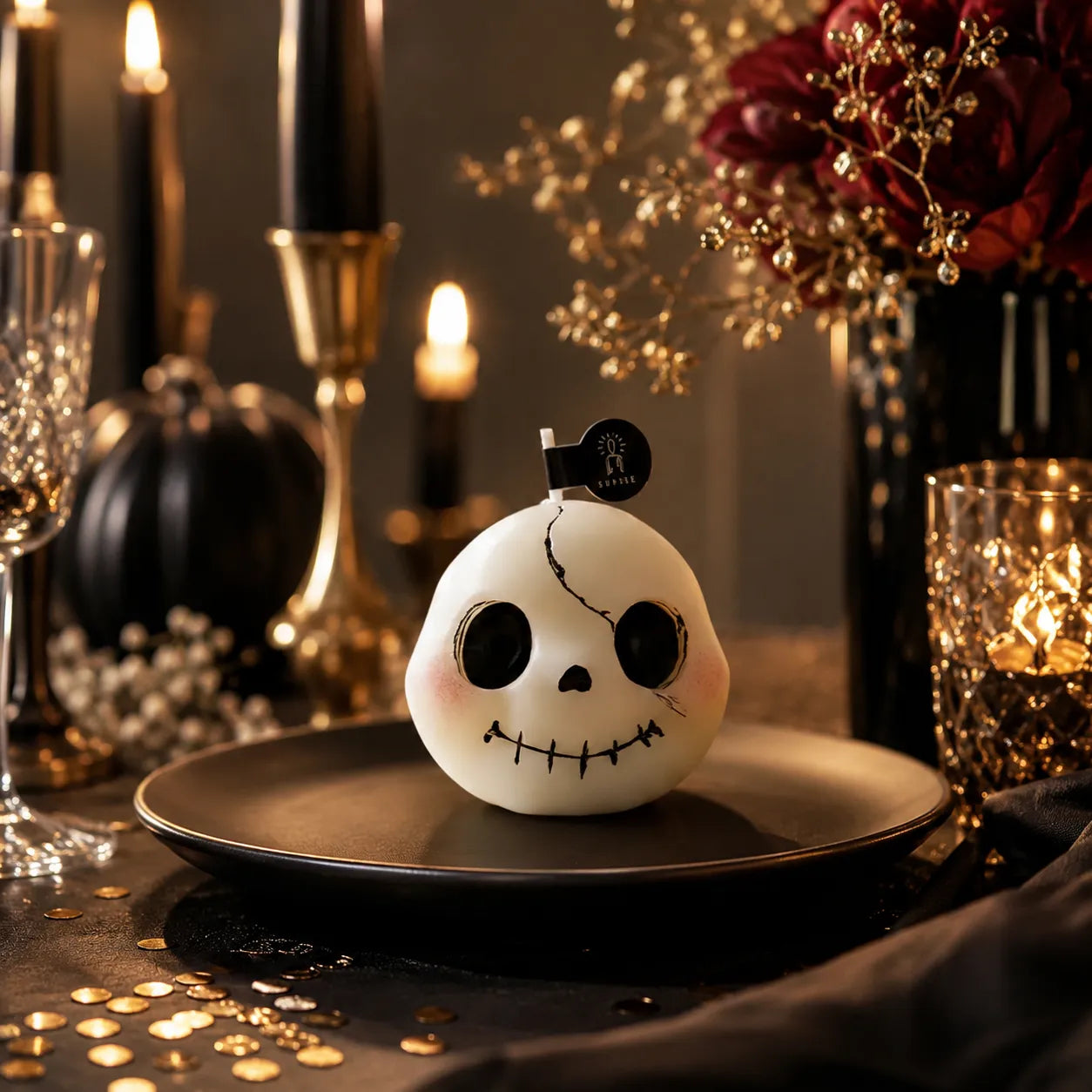 Bougie Halloween Décorative Crâne original