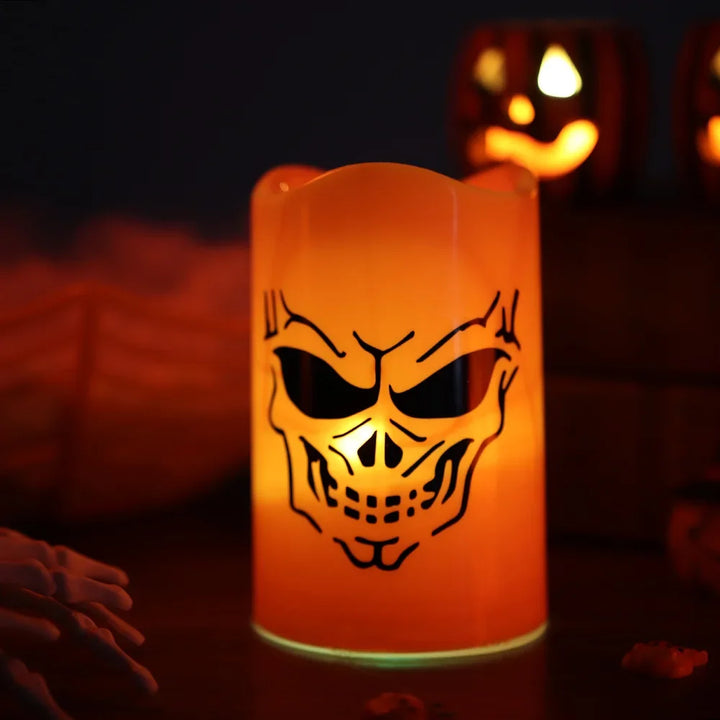 Bougie Halloween Led Squelette