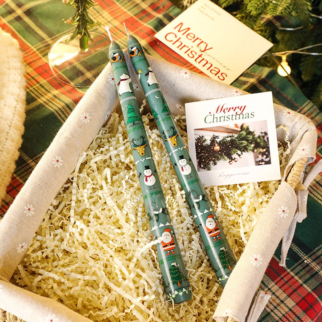 Bougie Longue Verte Noël