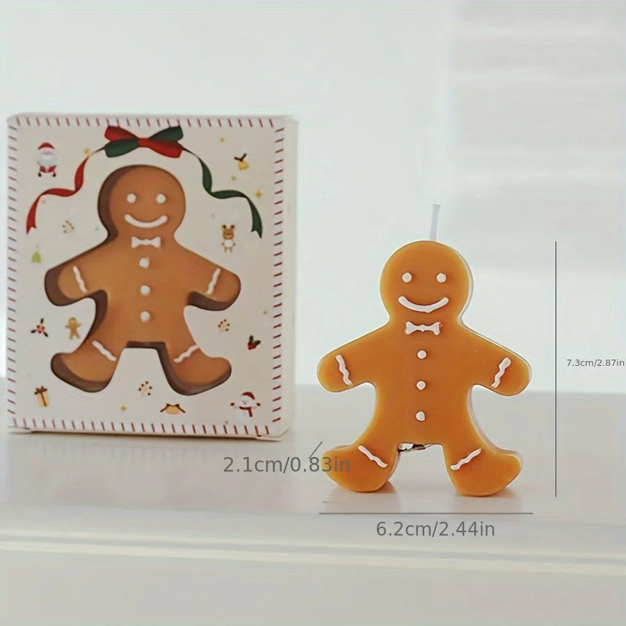 Bougie Noël Pain d’Épice stylé