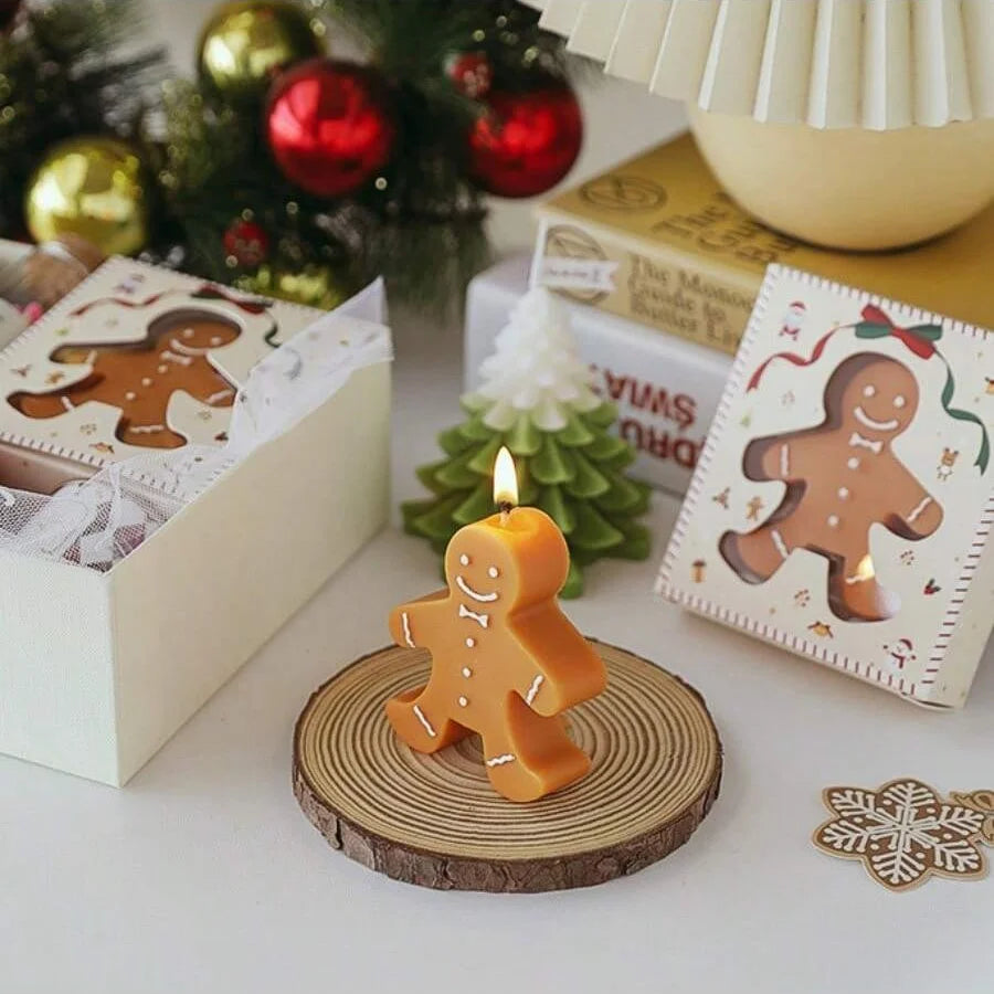 Bougie Noël Pain d’Épice tendance