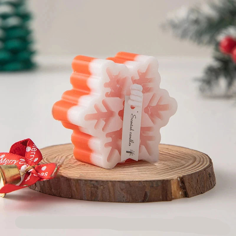 Bougie Noël Parfumée Flocon Orange chic
