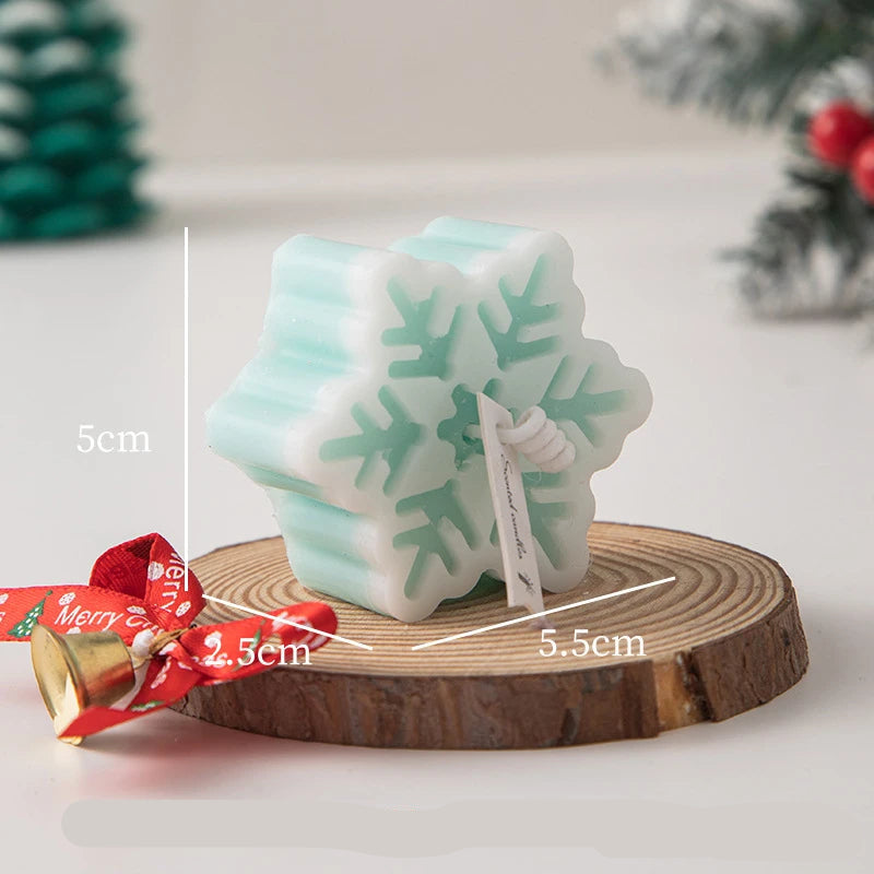 Bougie Noël Parfumée Flocon Pastel