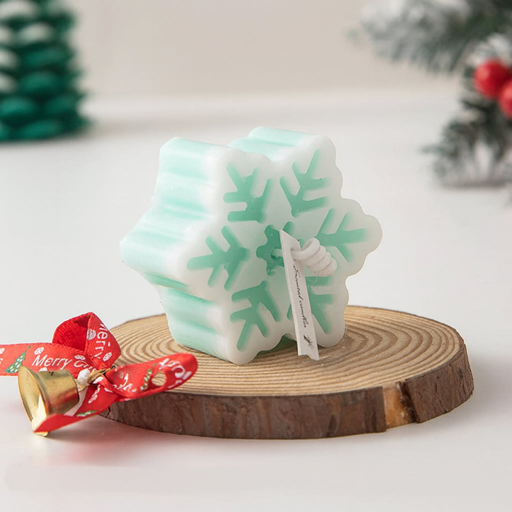 Bougie Noël Parfumée Flocon Pastel chic
