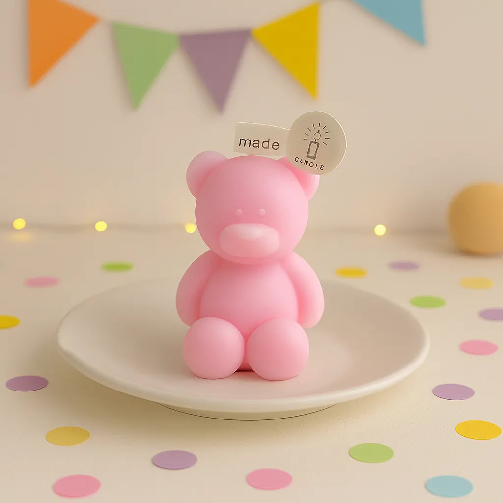 Bougie Ours Rose