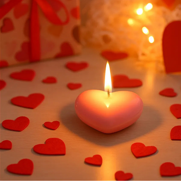 Bougie Parfumée Cœur Rose Raffinée
