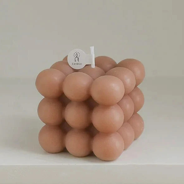 Bougie Parfumée Cube Marron