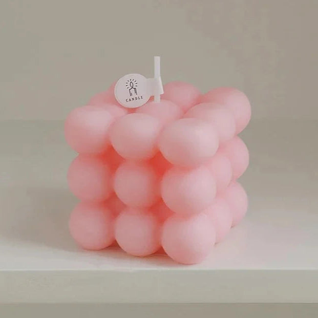 Bougie Parfumée Cube Rose